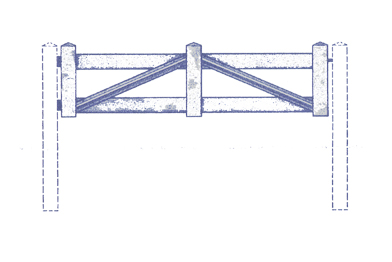 LG 4'w x 3'h 2 Rail Ranch     Rail Gate White