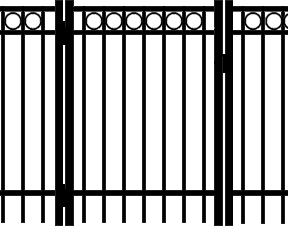 CLASSIC RESIDENTIAL GATE WITH RINGS