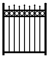 BLUE RIVER RESIDENTIAL GATE WITH RINGS