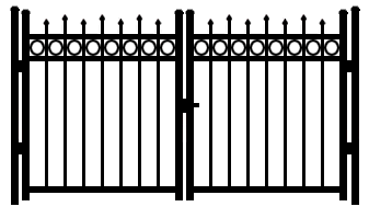 BLUE RIVER DBL DRIVE MIDGRADE GATE W/RINGS