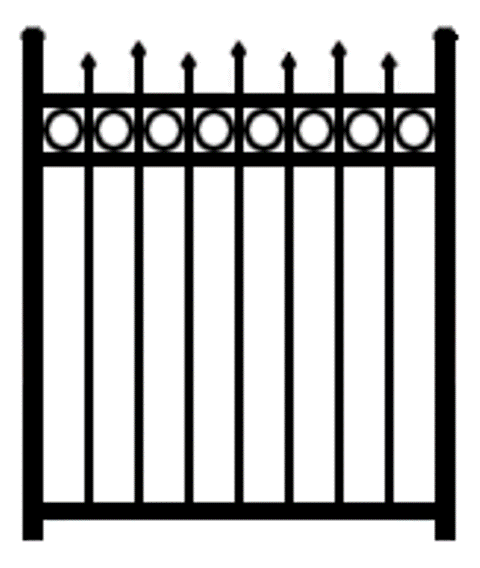 BLUE RIVER COMMERCIAL GATE WITH RINGS