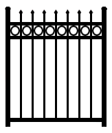 CHANDLER RESIDENTIAL GATE WITH RINGS