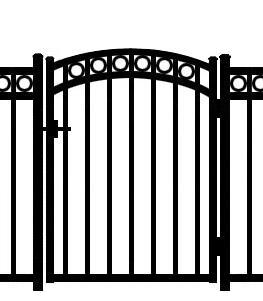 CLASSIC RES ARCHED GATE WITH RINGS