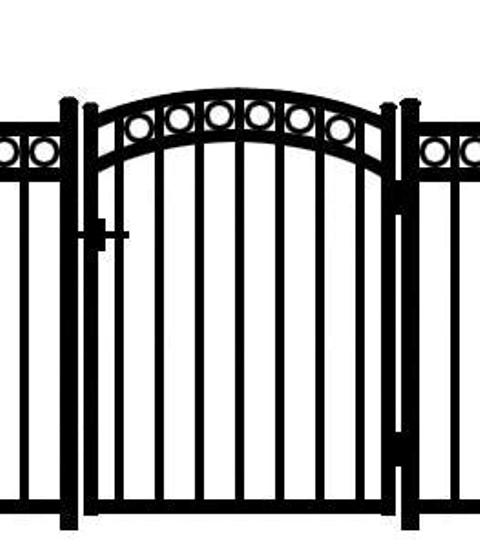 CLASSIC RES ARCHED GATE WITH RINGS