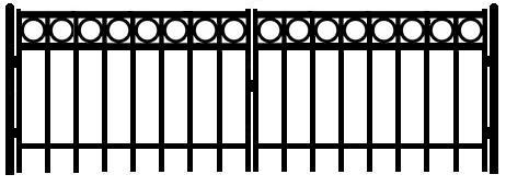 CLASSIC RES DOUBLE DRIVE GATE W/RINGS