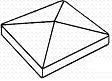 LG 4 Square External Pyramid Post Cap White