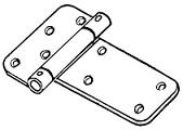 Flat Hinge 6 Zinc  (Pair)