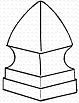 LG 4Square French Gothic     Post Cap White