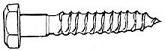 Lag Screws - 5/16 X 2  Zinc