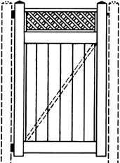 LG 5'w x 6'h (5+1) Lattice TopPrivacy Gate White
