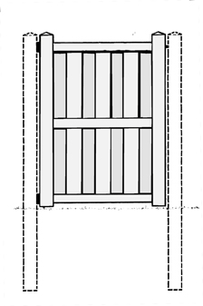 LG 3'w x 4h Shadowbox Gate White