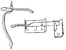 5 Thumb Latch - Antique Black