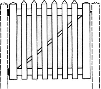 LG 4'w x 42h Wide Picket     Gate Wht