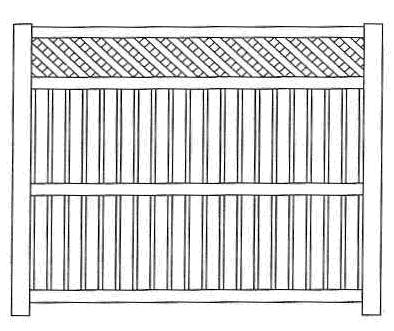 Desert Sun with Lattice Good Neighbor Fence